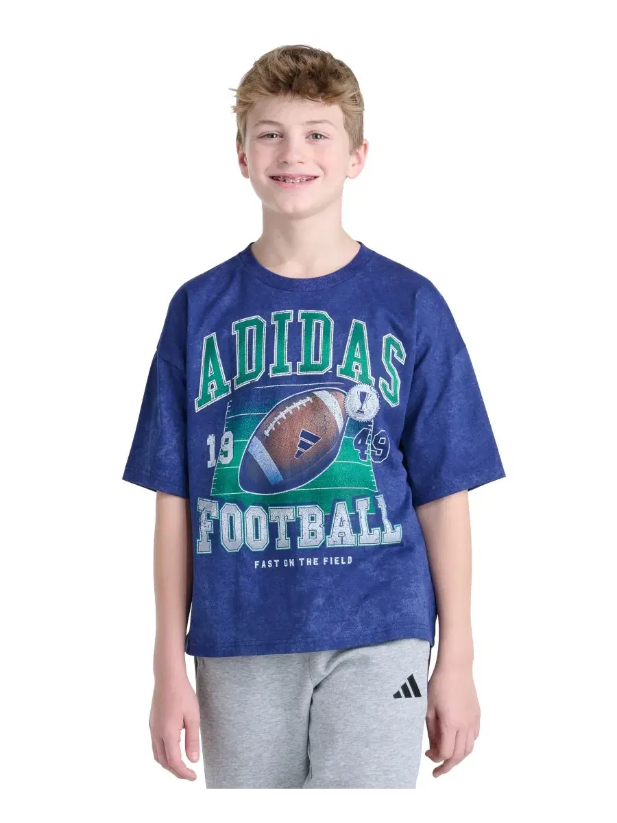 Футболка с принтом Drop-Shoulder Football adidas