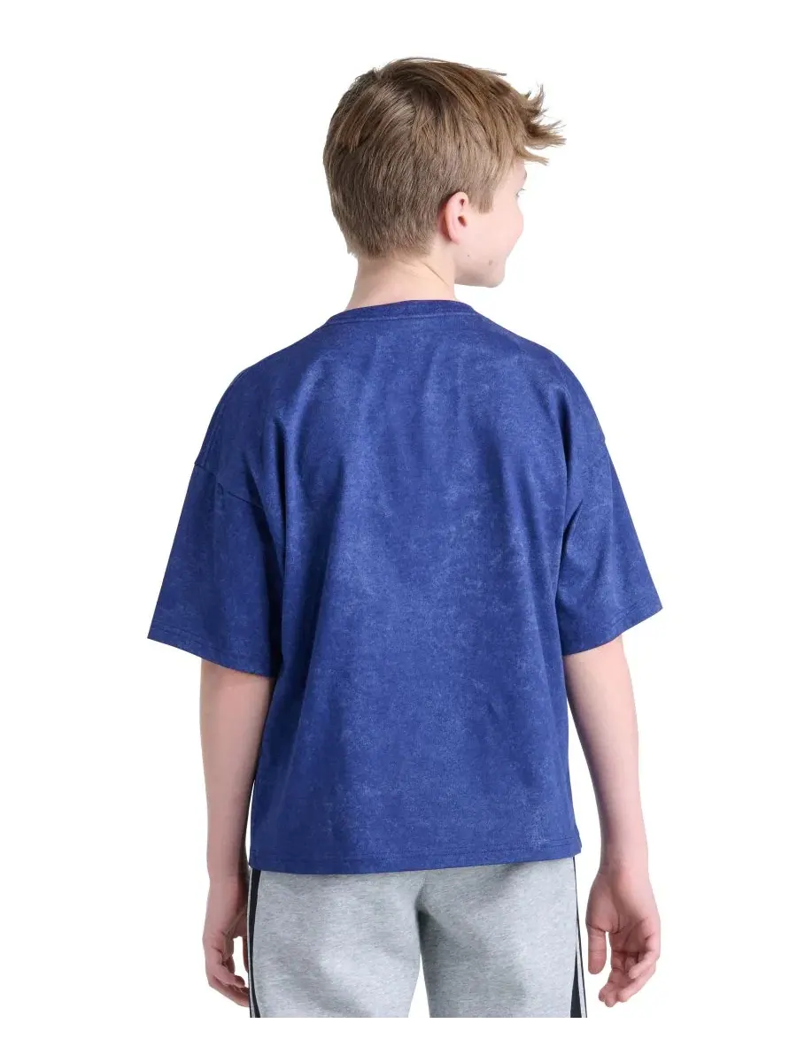 Футболка с принтом Drop-Shoulder Football adidas — изображение 4 из 4, синий