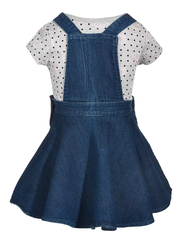 Комплект для девочек: джиговая юбка и футболка (2 предмета) Little Girls 2-Pc. Denim Skirtall & — изображение 2 из 3