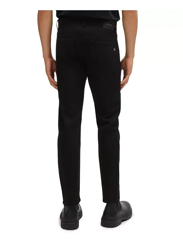 Мужские джинсы Slim-Fit из итальянского денима Hugo Boss — изображение 4 из 4, черный