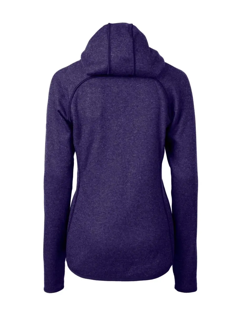 Женская куртка Mainsail на молнии с капюшоном Cutter & Buck, college фиолетовый heather — изображение 3 из 3