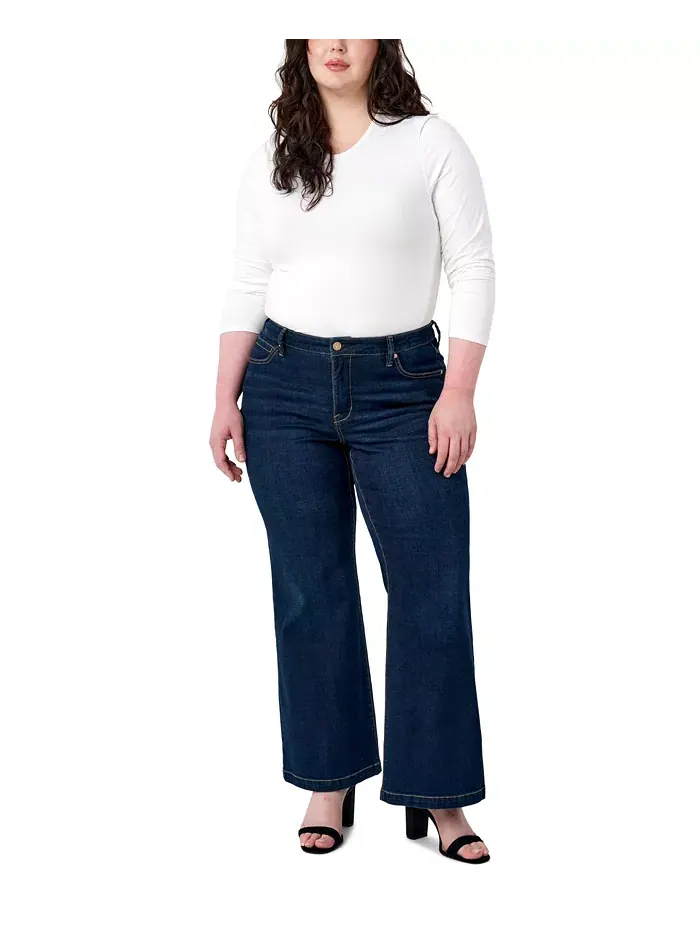 Джинсы Bella Wide Leg Plus Size Seven7 — без цвета