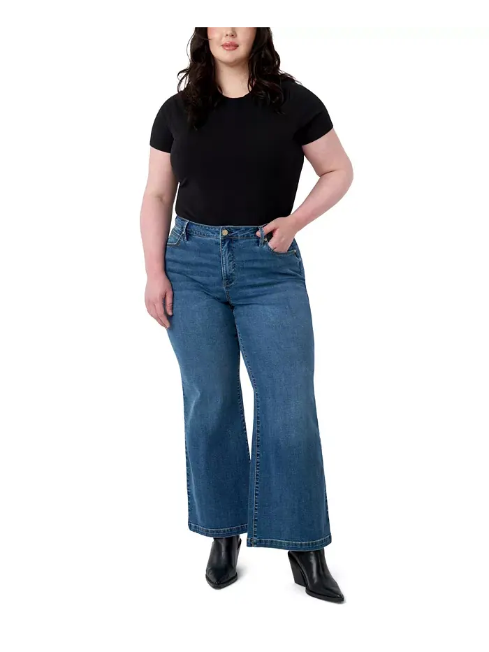 Джинсы Bella Wide Leg Plus Size Seven7 — желтый