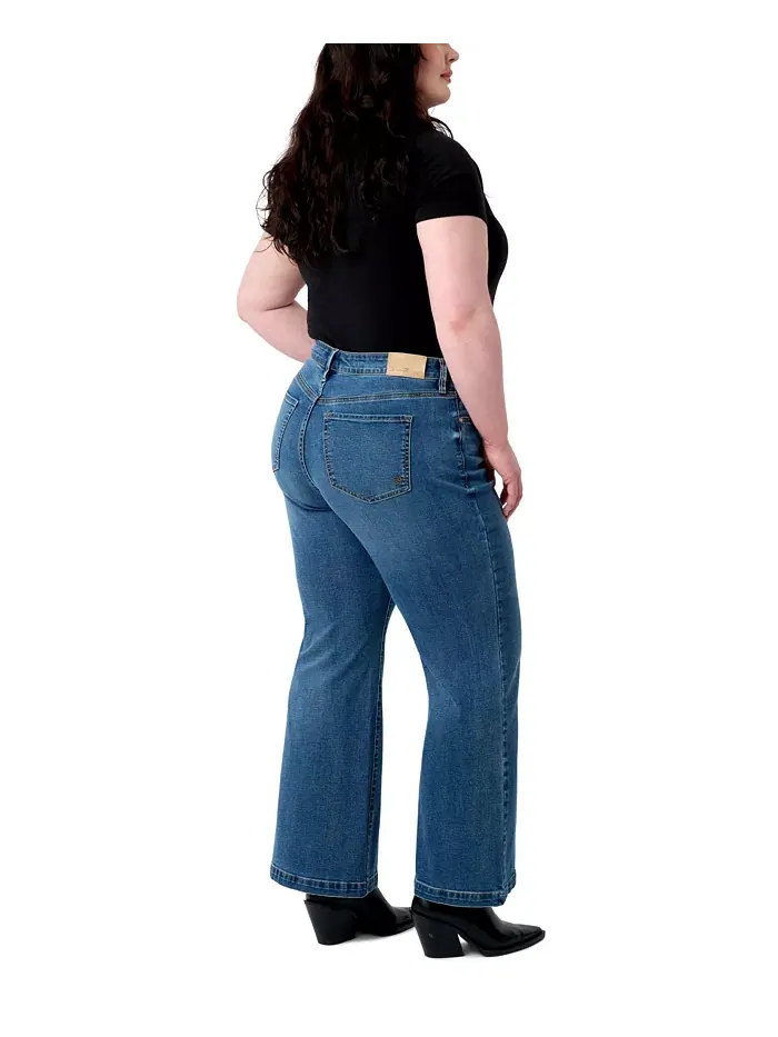 Джинсы Bella Wide Leg Plus Size Seven7 — изображение 2 из 3, желтый