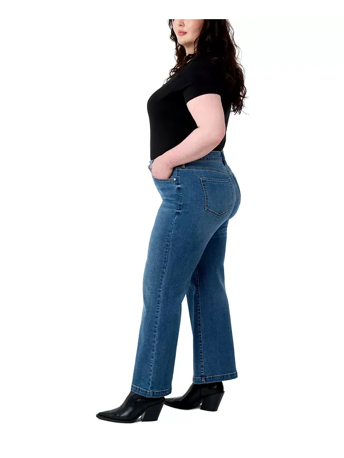 Джинсы Bella Wide Leg Plus Size Seven7 — изображение 3 из 3, желтый