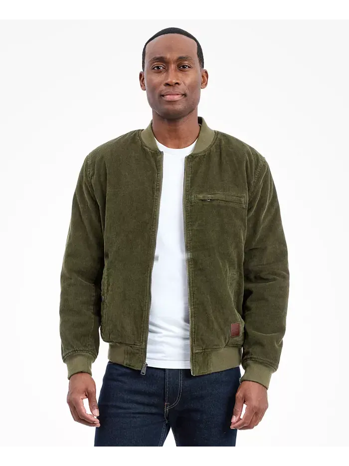 Мужская куртка-бомбер из вельвета Lucky Brand — изображение 1 из 6, зеленый