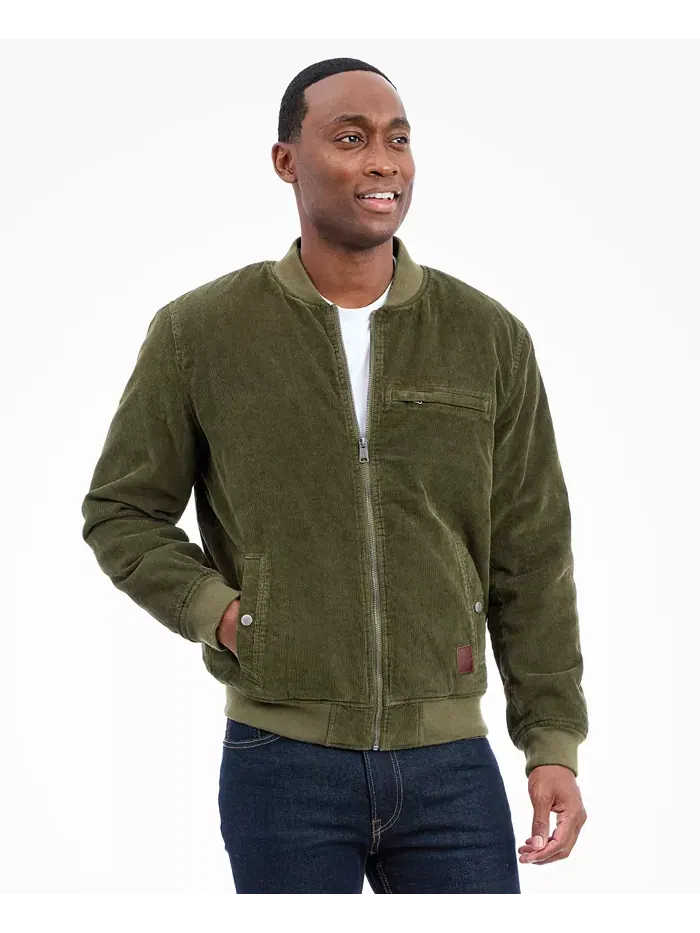 Мужская куртка-бомбер из вельвета Lucky Brand — изображение 6 из 6, зеленый