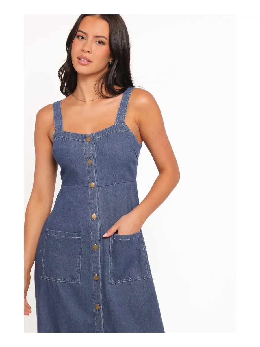 Женское миди-платье Bettie Petal and Pup — изображение 4 из 4, синий джинсовый синий