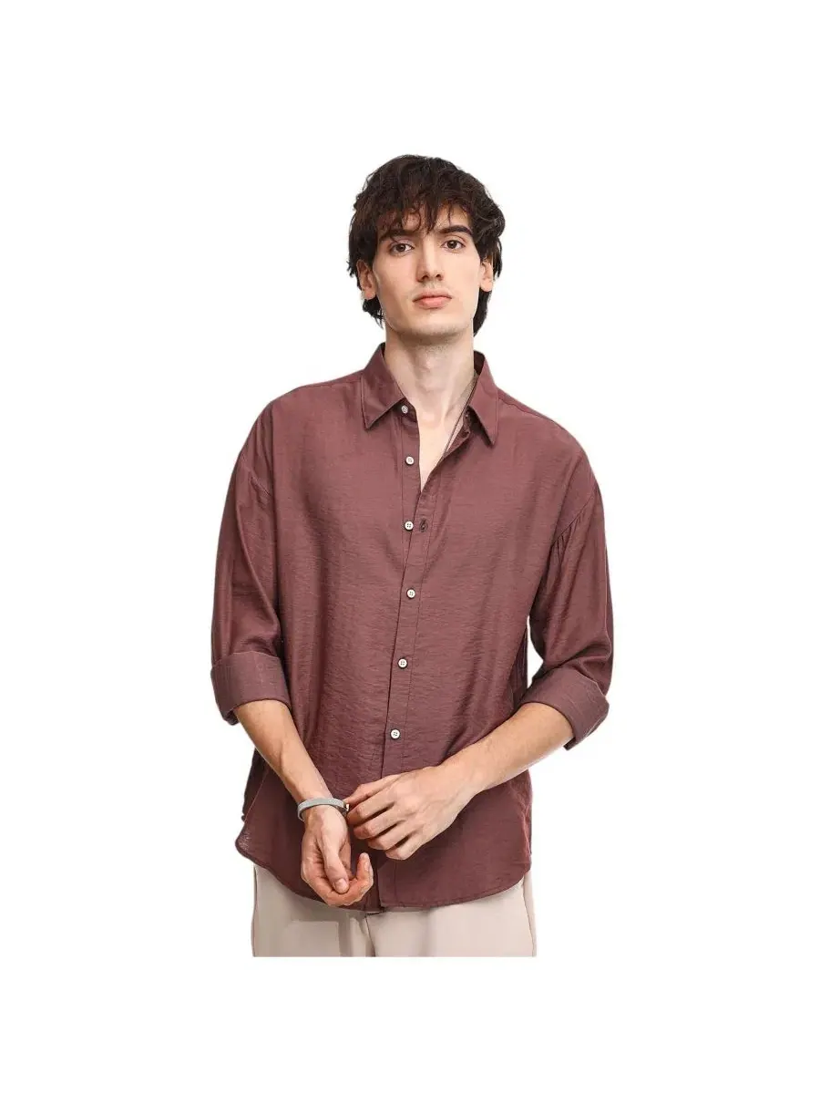 Мужская рубашка с длинным рукавом Breezy Wrinkled Shirt Campus Sutra