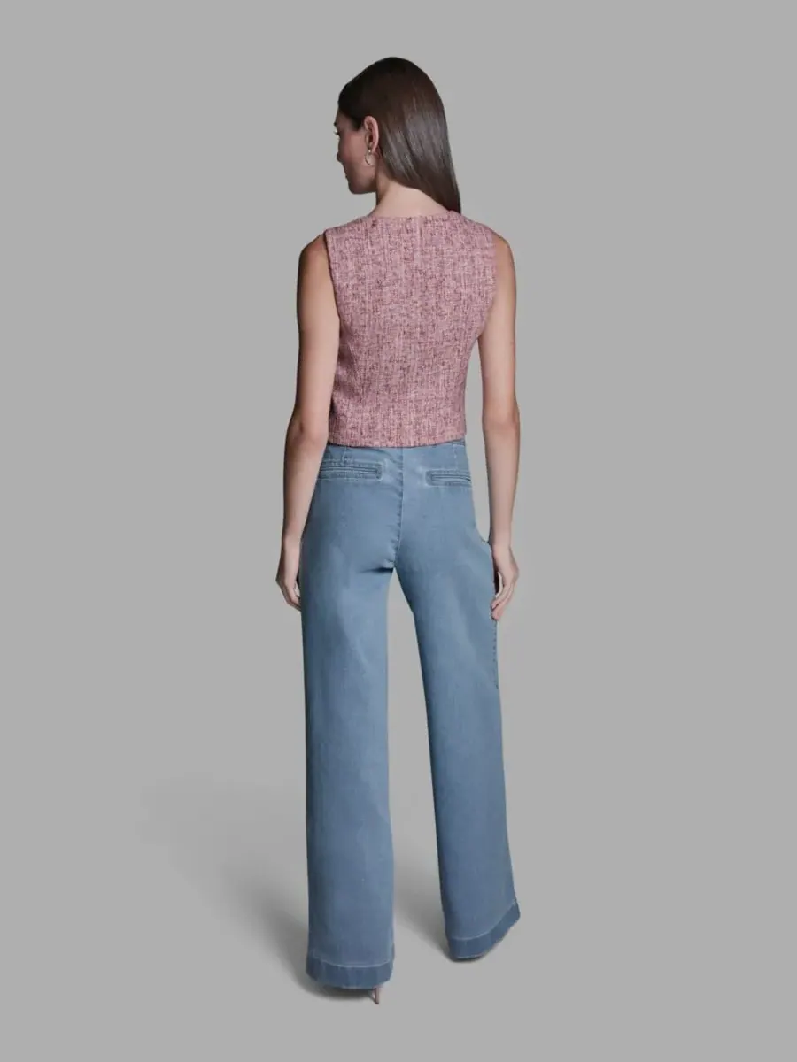 Женский двубортный жилет с квадратным вырезом BCBG — изображение 8 из 10, красный мульти