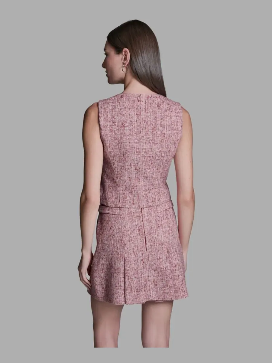 Женский двубортный жилет с квадратным вырезом BCBG — изображение 9 из 10, красный мульти