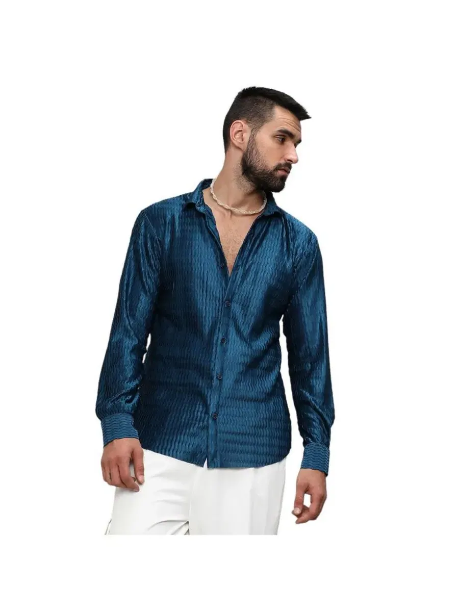 Мужская рубашка с длинным рукавом Curly-Creased Shirt Campus Sutra