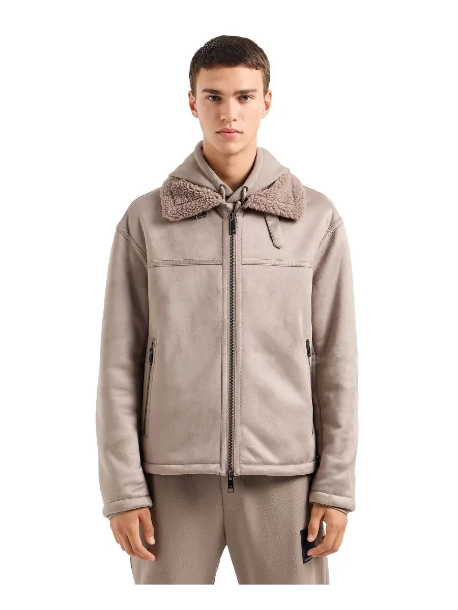 Куртка из экокожи с подкладкой из шерпы A|X Armani Exchange