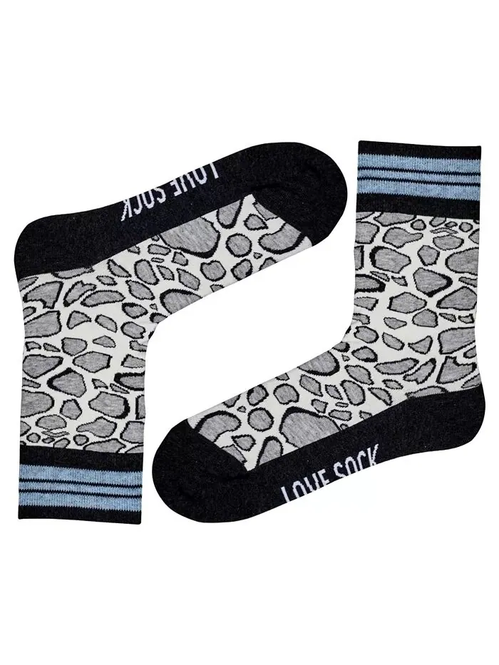 Леопардовые хлопковые женские носки длиной четверть Love Sock Company