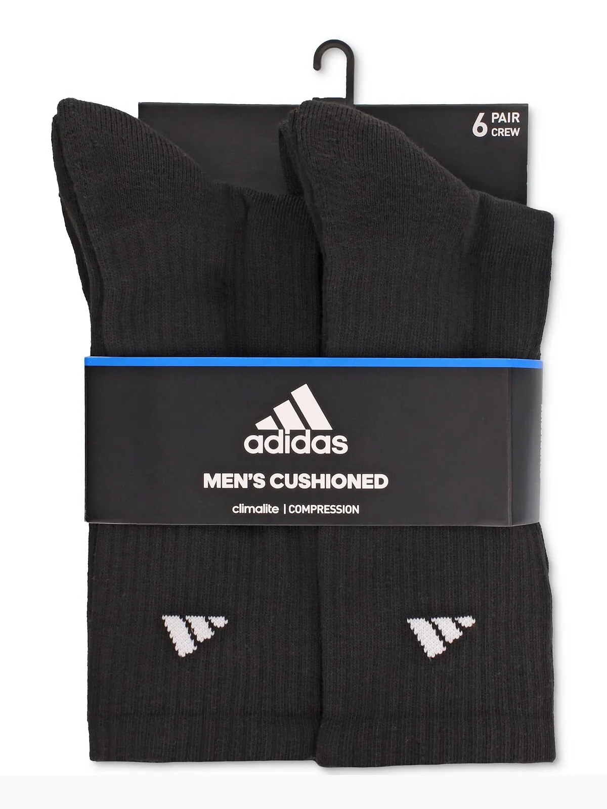 Мужские спортивные носки с мягкой подкладкой, 6 пар adidas — изображение 2 из 12, черный