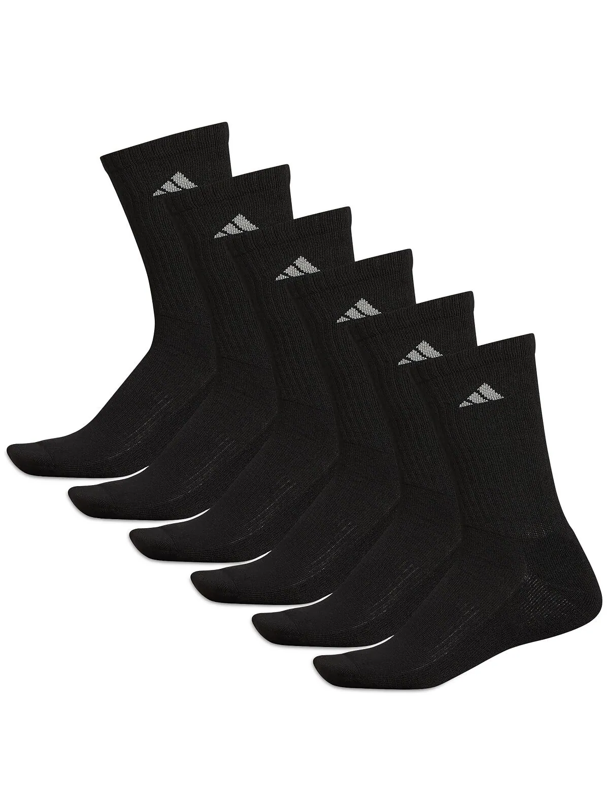Мужские спортивные носки с мягкой подкладкой, 6 пар adidas — изображение 12 из 12, черный