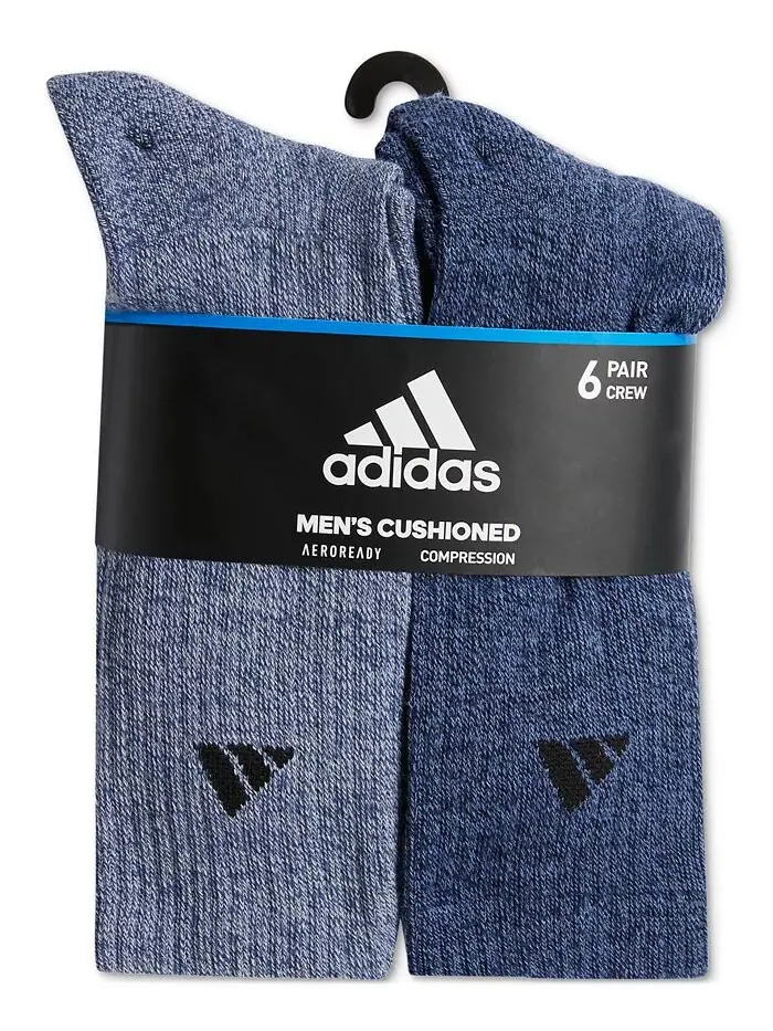 Мужские спортивные носки с мягкой подкладкой, 6 пар в упаковке adidas — изображение 3 из 9, темно-синий