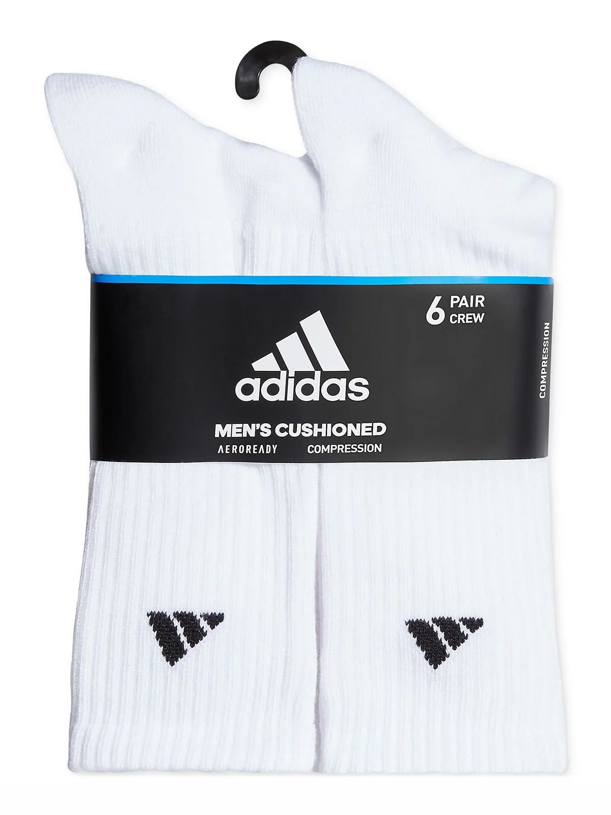 Мужские спортивные носки с мягкой подкладкой, 6 пар adidas — изображение 2 из 13, белый