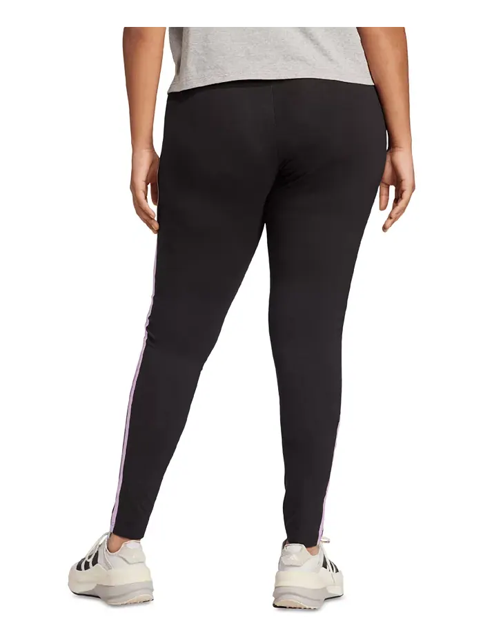 Эластичные хлопковые леггинсы Plus Size Essentials с тремя полосками adidas — изображение 2 из 5