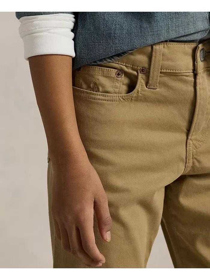 Мальчиковые брюки Sullivan Slim Stretch Sateen для возраста 8-20 лет Polo Ralph Lauren — изображение 3 из 6, бежевый/бежевый