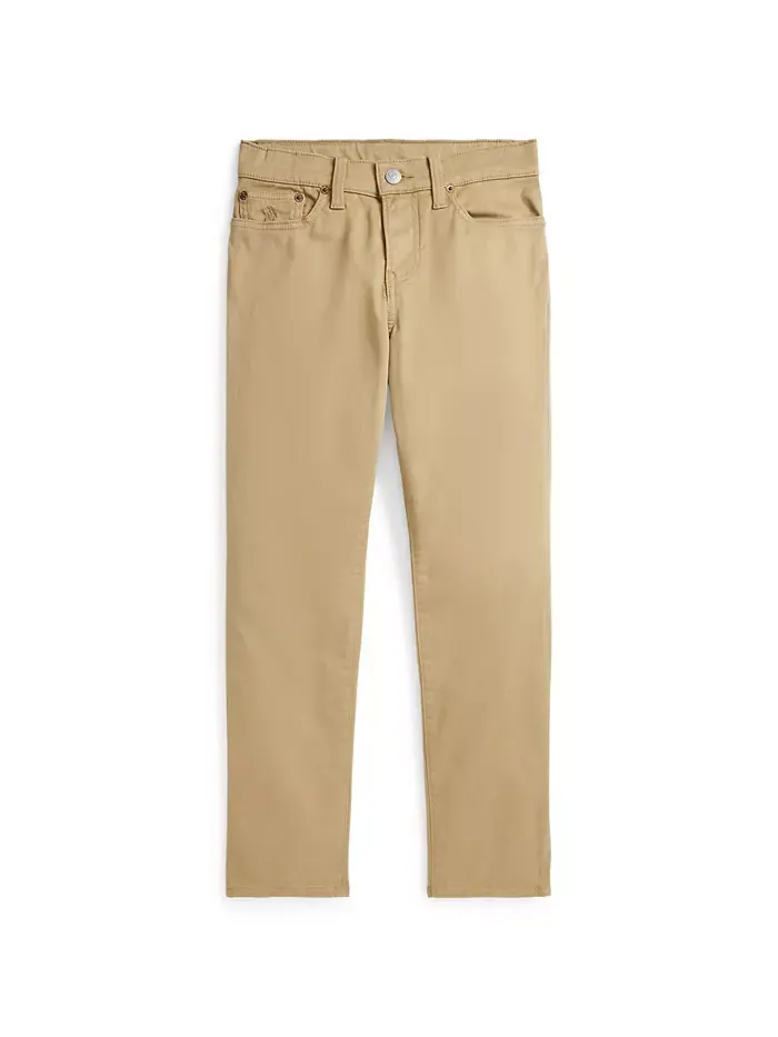 Мальчиковые брюки Sullivan Slim Stretch Sateen для возраста 8-20 лет Polo Ralph Lauren — изображение 4 из 6, бежевый/бежевый