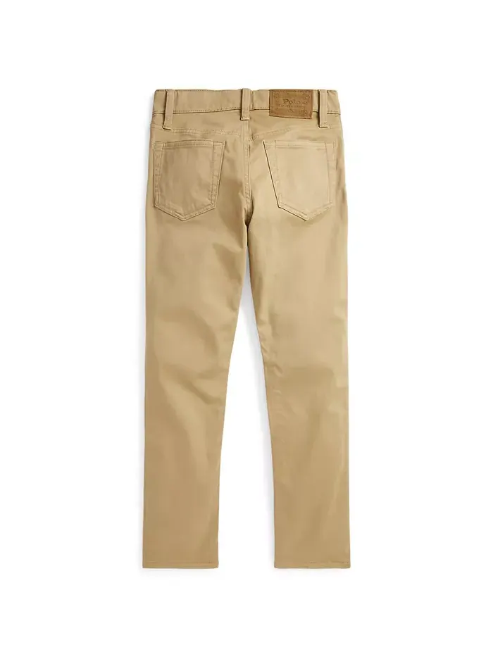 Мальчиковые брюки Sullivan Slim Stretch Sateen для возраста 8-20 лет Polo Ralph Lauren — изображение 5 из 6, бежевый/бежевый