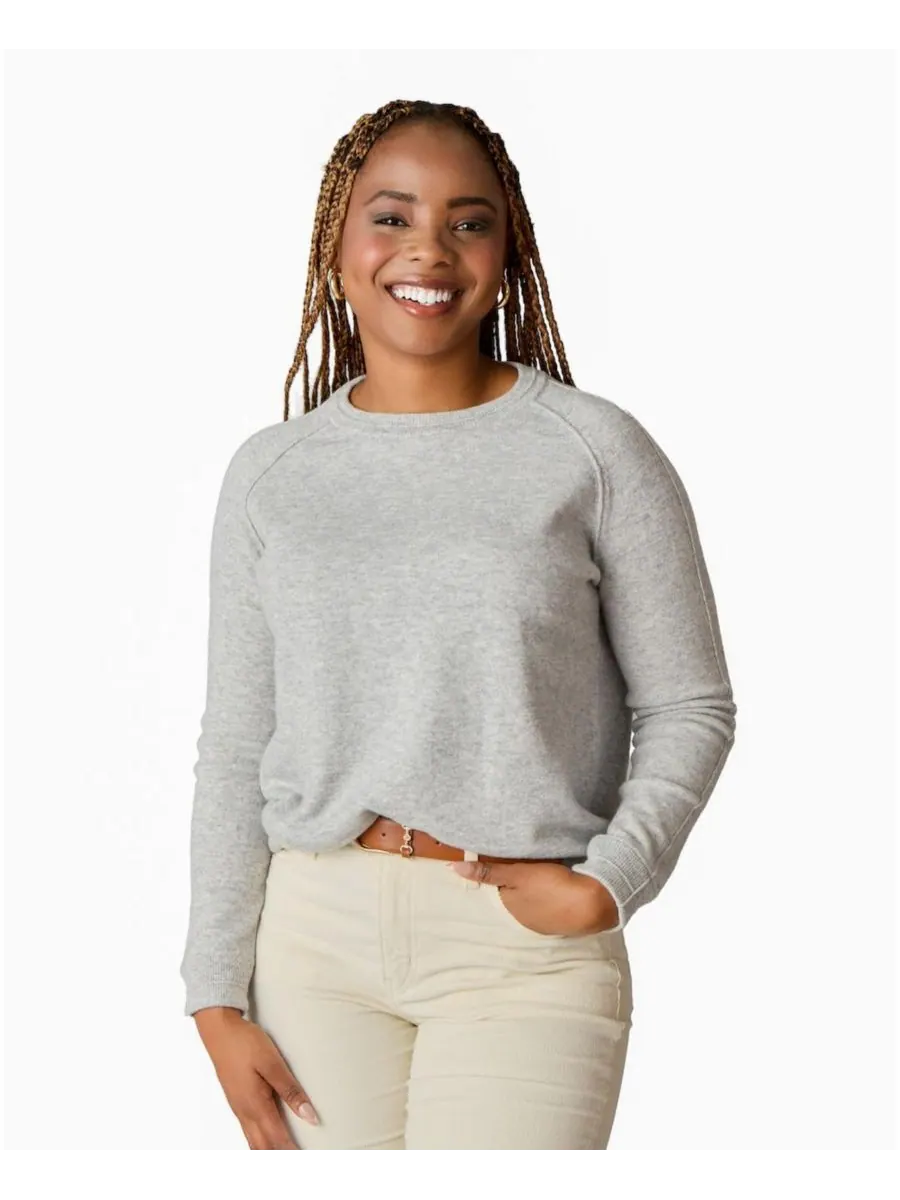 Женский свитер с круглым вырезом из мериносовой шерсти, предотвращающий зуд, с мягкой подкладкой