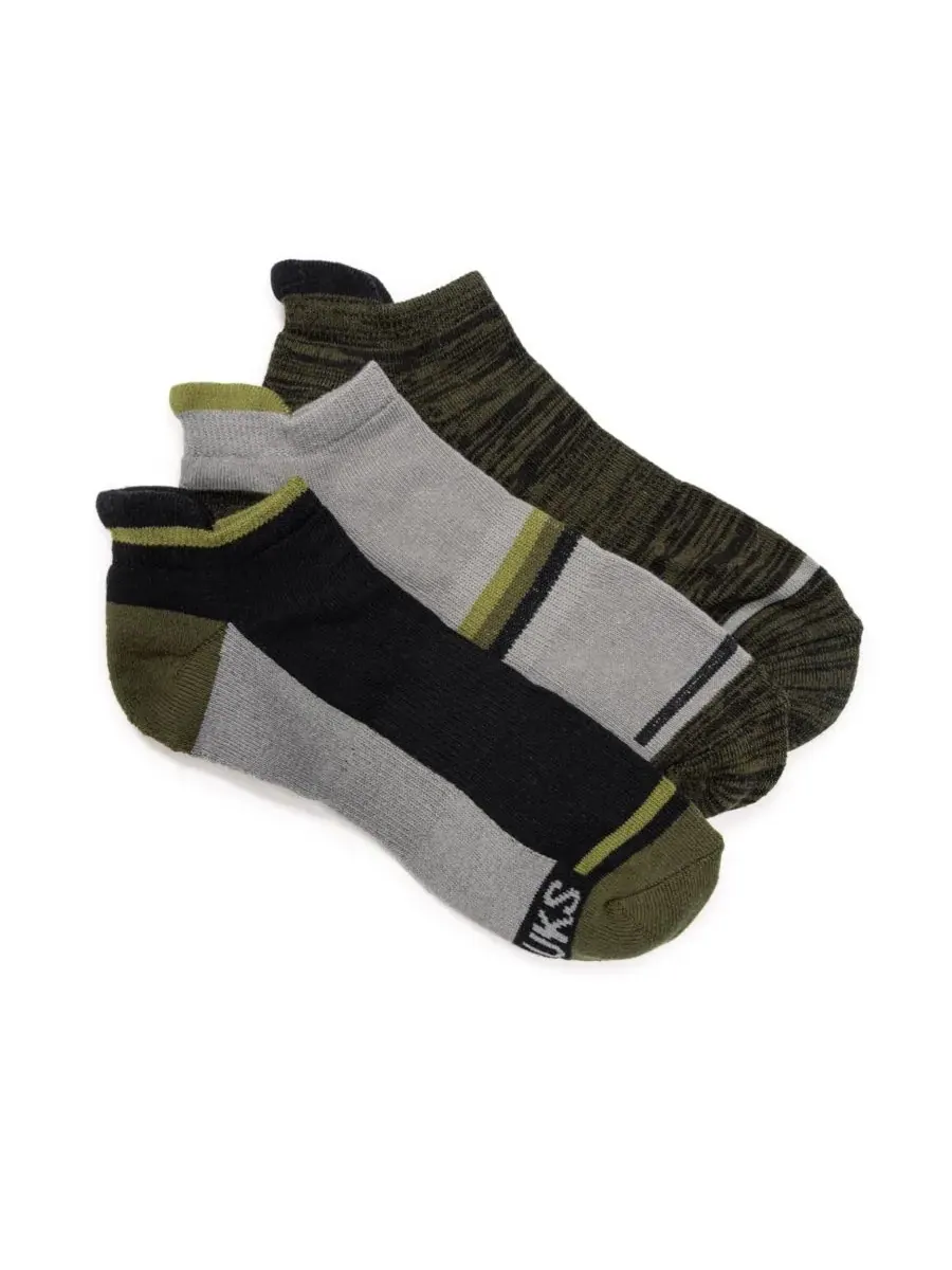 Мужские хлопковые компрессионные носки до щиколотки, 3 пары в упаковке MUK LUKS
