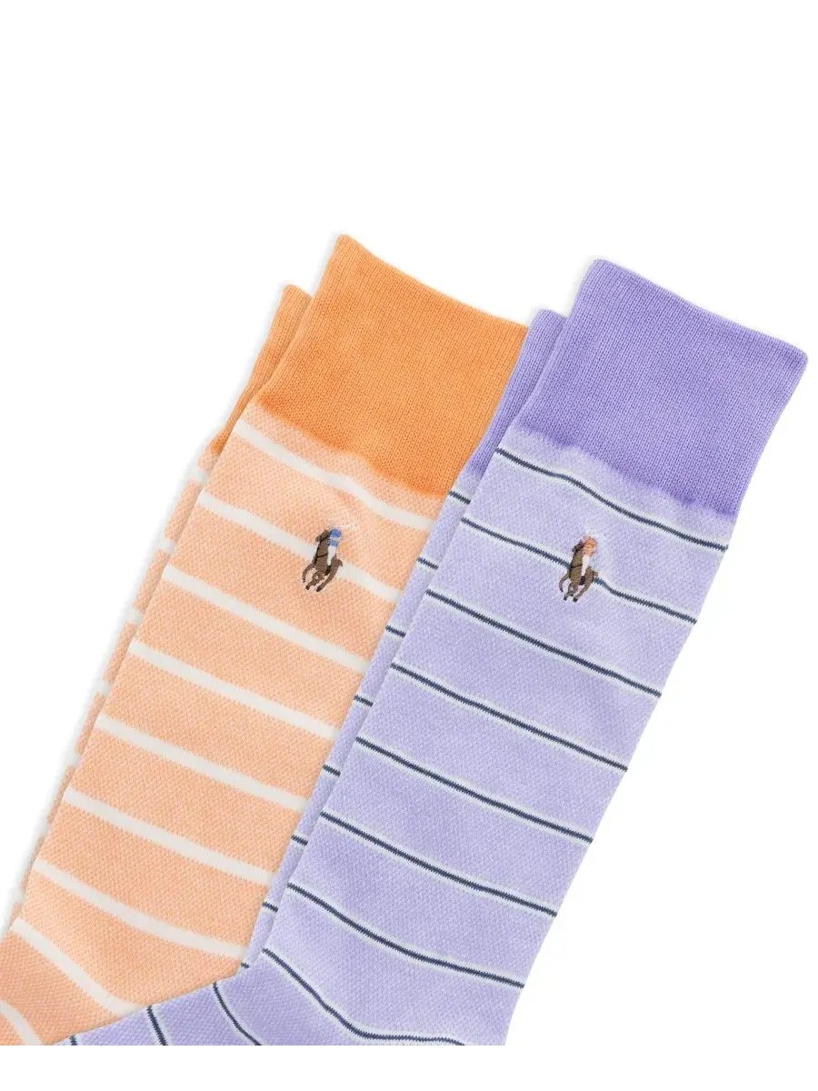 Мужские полосатые носки Hyde Park Oxford, комплект из 2 штук Polo Ralph Lauren — изображение 3 из 3, оранжевый