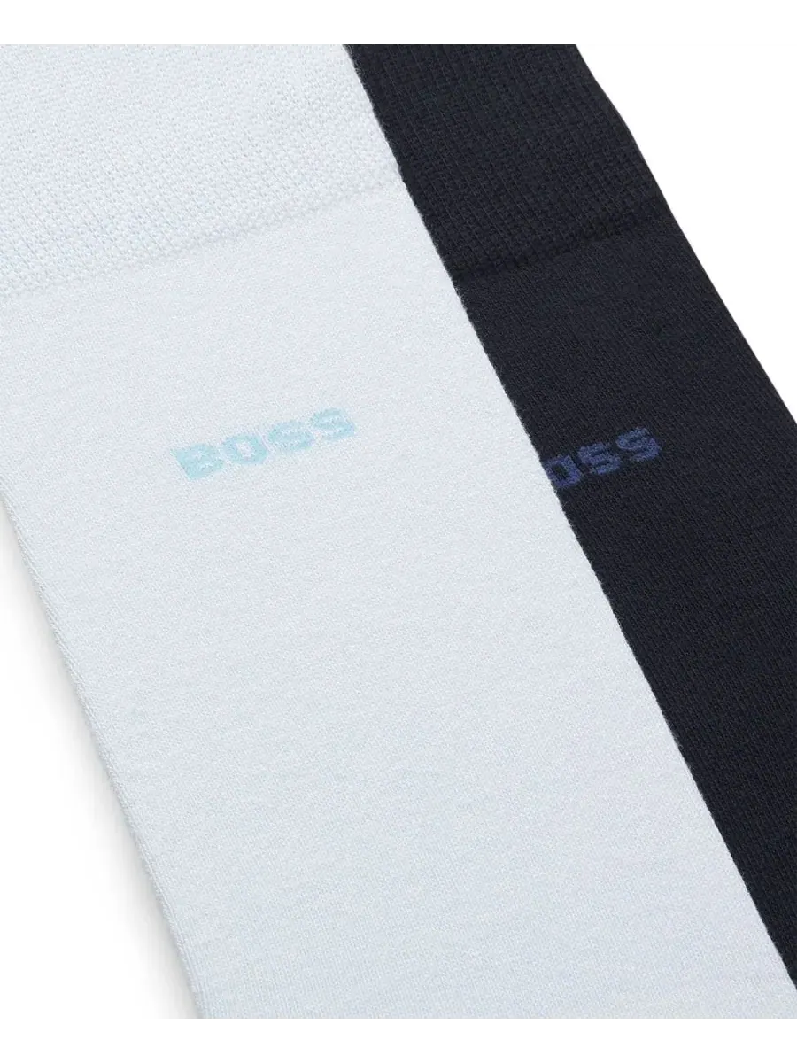 Мужские однотонные носки, 2 шт Hugo Boss — изображение 2 из 3, синий/темно-синий