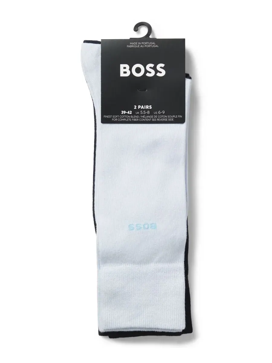 Мужские однотонные носки, 2 шт Hugo Boss — изображение 3 из 3, синий/темно-синий