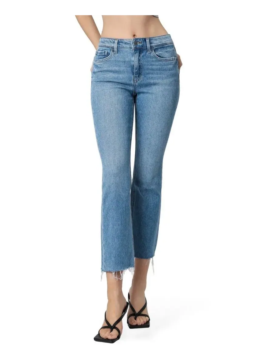 Джинсы клеш с завышенной талией и рваным подолом, модель Kick Flare Jeans Flying Monkey