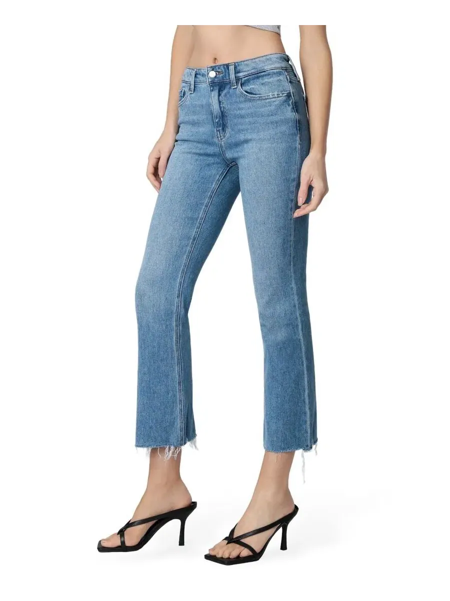 Джинсы клеш с завышенной талией и рваным подолом, модель Kick Flare Jeans Flying Monkey — изображение 4 из 5, синий