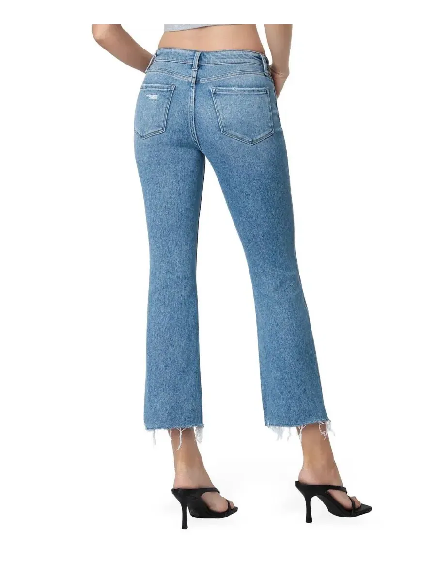 Джинсы клеш с завышенной талией и рваным подолом, модель Kick Flare Jeans Flying Monkey — изображение 5 из 5, синий
