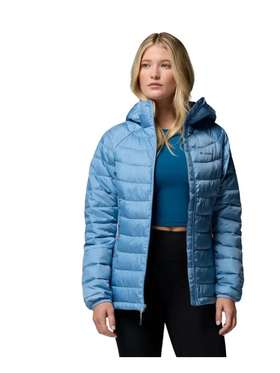 Женская куртка с капюшоном Powder Lite II Lightweight Insulated Hooded Jacket Columbia, Rainy Day — изображение 1 из 3