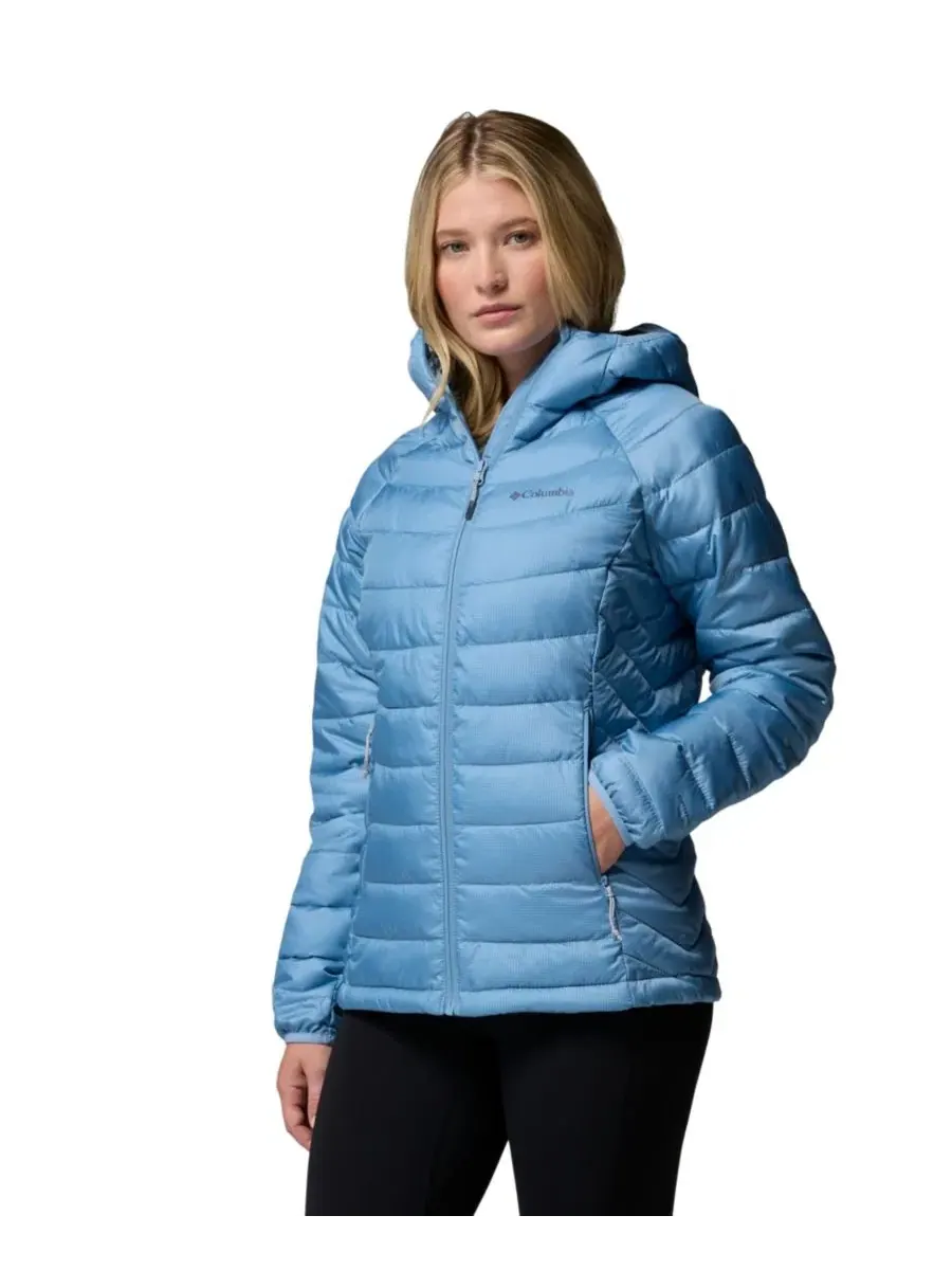 Женская куртка с капюшоном Powder Lite II Lightweight Insulated Hooded Jacket Columbia, Rainy Day — изображение 2 из 3