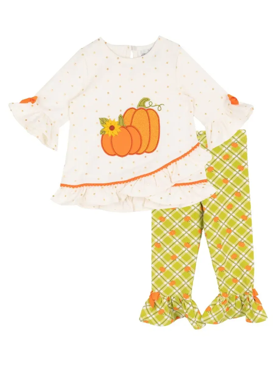 Комплект из топа и леггинсов с принтом Baby Girls' Printed Top and Leggings, 2-Piece Set Rare — изображение 2 из 5