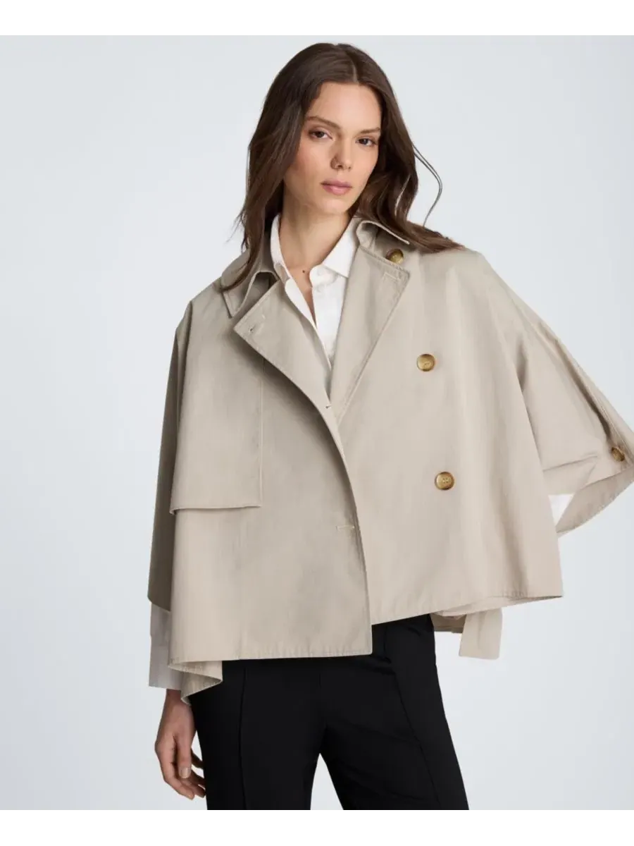 Плащ-накидка с воротником-шалью Kenneth Cole — изображение 11 из 11, бежевый