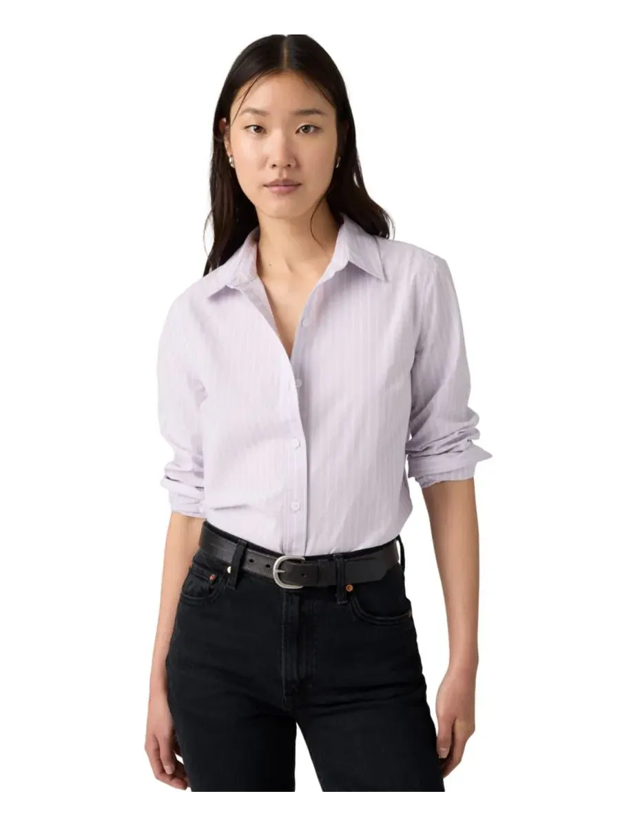 Женская классическая рубашка из поплина с длинным рукавом Carlile Classic Poplin Long-Sleeve Shirt