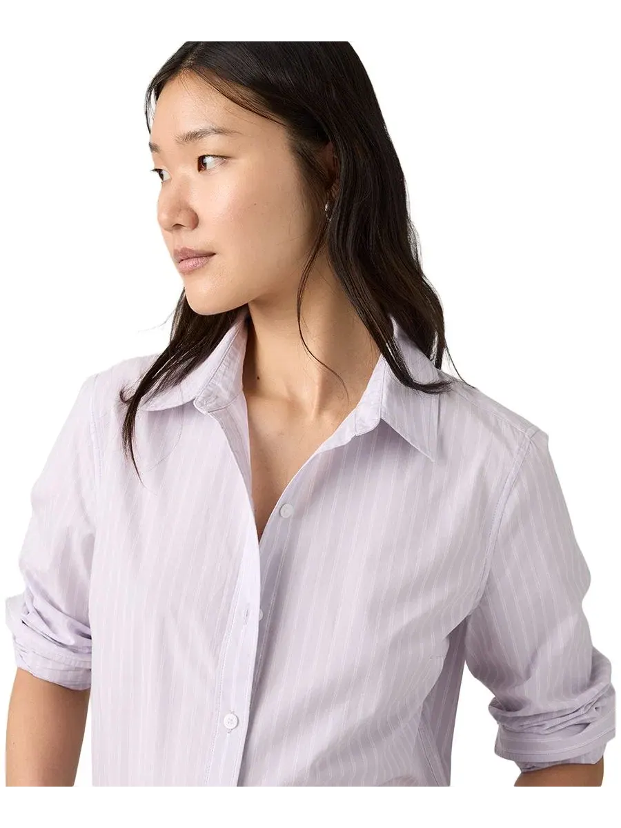 Женская классическая рубашка из поплина с длинным рукавом Carlile Classic Poplin Long-Sleeve Shirt — 2