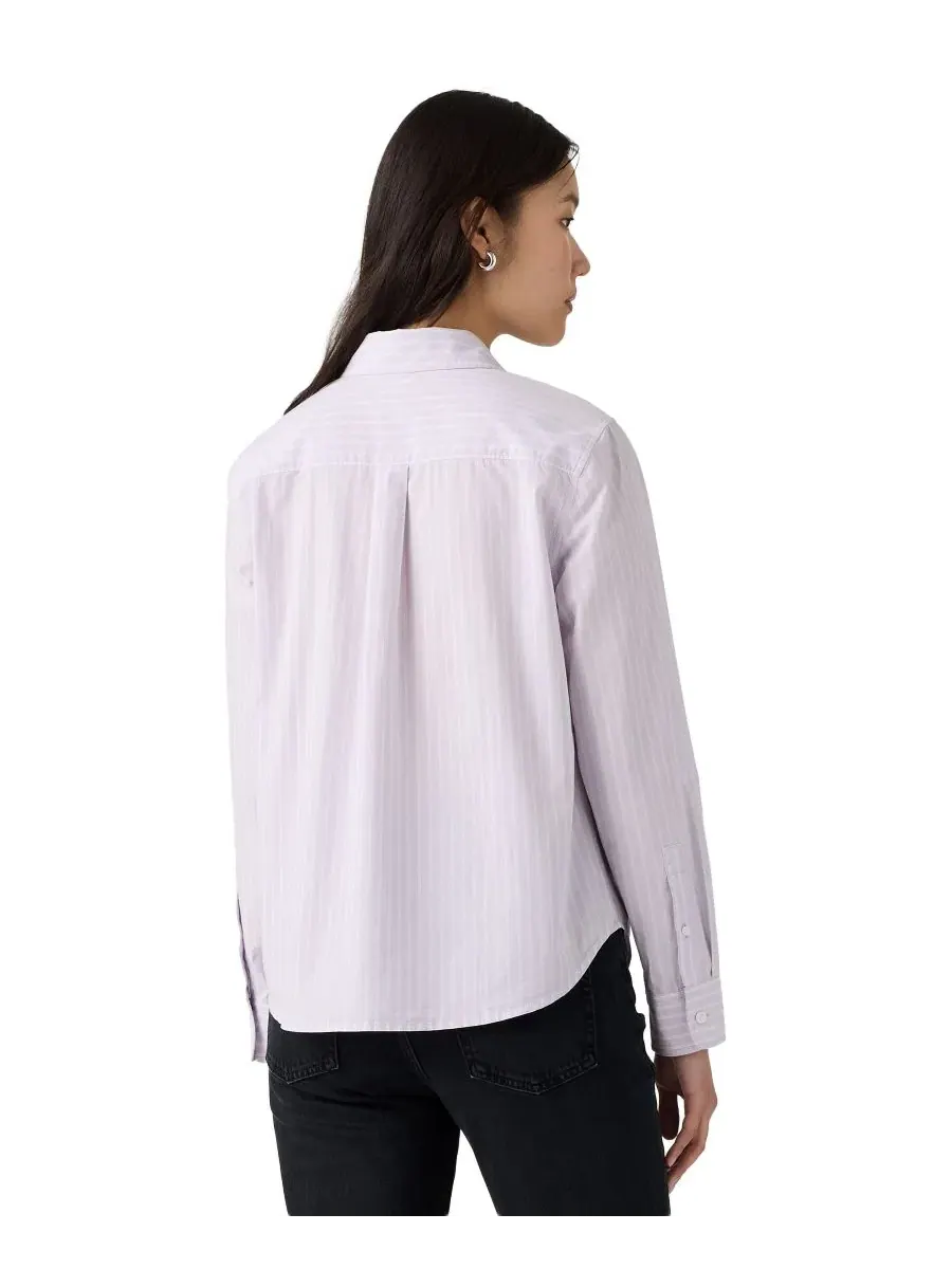 Женская классическая рубашка из поплина с длинным рукавом Carlile Classic Poplin Long-Sleeve Shirt — 3