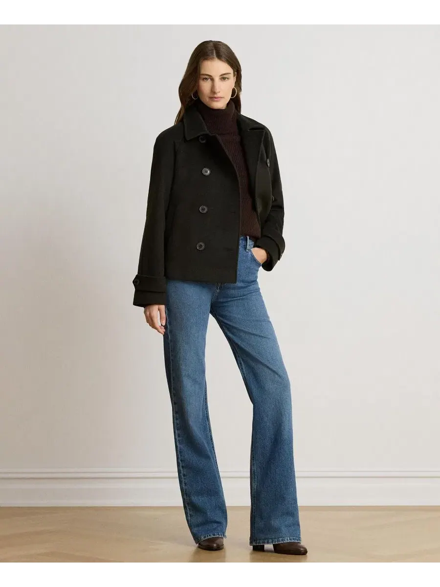 Женское короткое двубортное пальто из шерстяного смесового материала Lauren Ralph Lauren — изображение 2 из 5