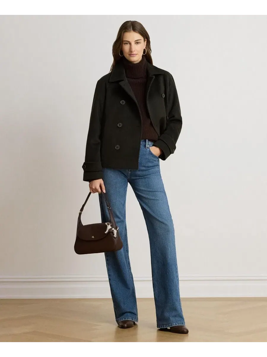 Женское короткое двубортное пальто из шерстяного смесового материала Lauren Ralph Lauren — изображение 3 из 5