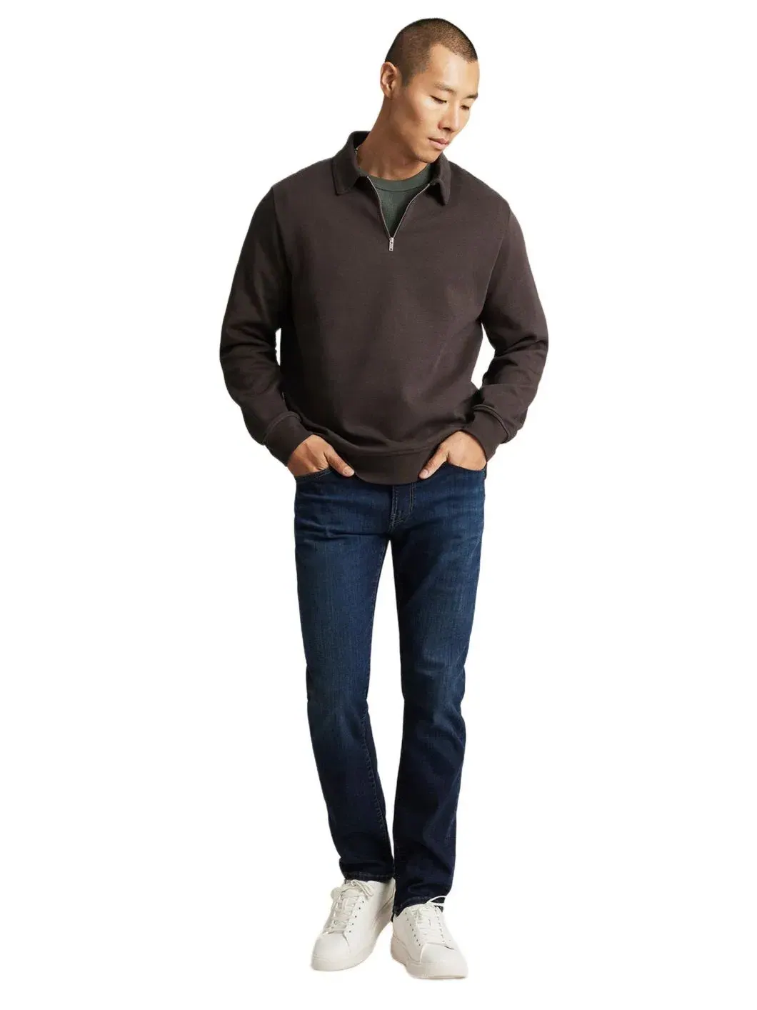 Мужские джинсы Jake Slim Leg из матового денима цвета "полуночный перо" Mavi Jeans