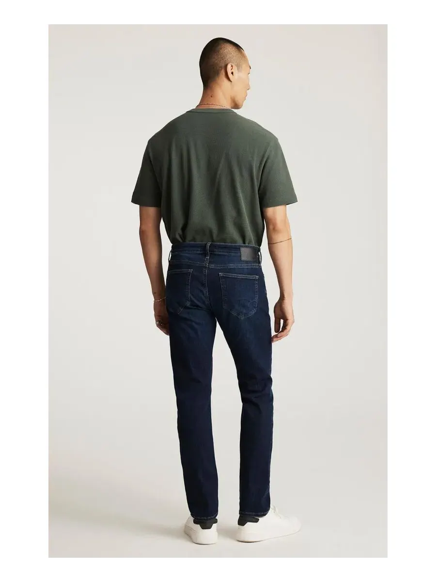 Мужские джинсы Jake Slim Leg из матового денима цвета "полуночный перо" Mavi Jeans — изображение 3 из 3, синий