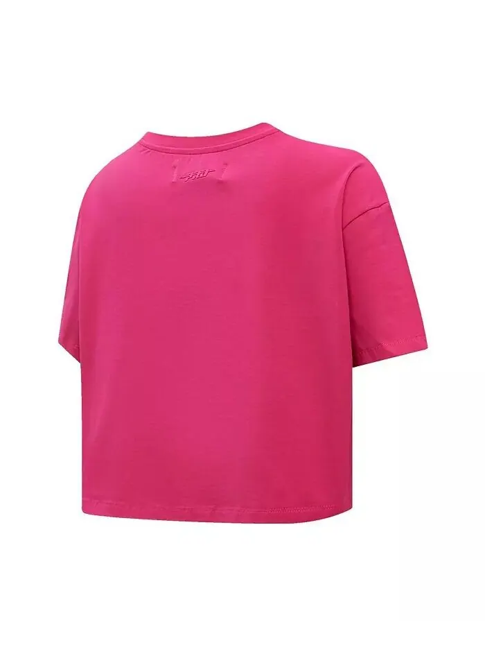 Женская укороченная свободная футболка Washington Capitals Triple Pink Pro Standard — изображение 3 из 4