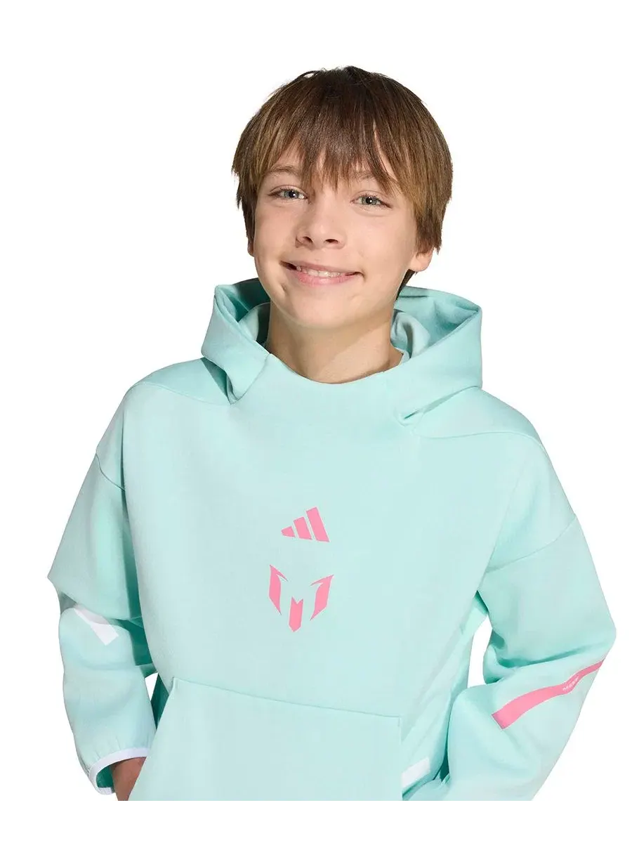 Футбольная толстовка Messi ZNE для мальчиков и девочек 6-20 лет Adidas — изображение 4 из 8, голубой