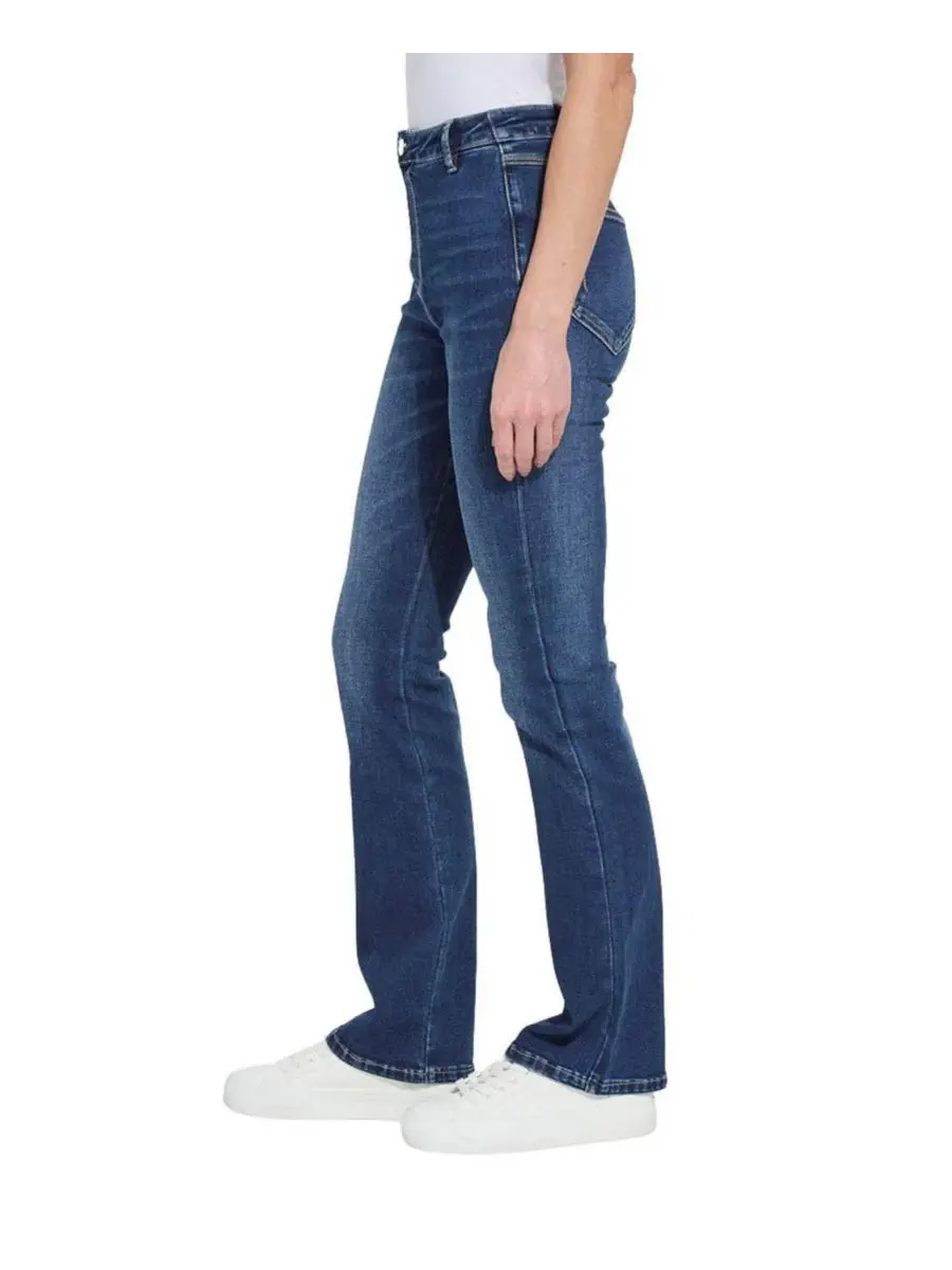Джинсы-клеш с высокой посадкой, с пуговицей, New York Estelle Everyday Flare LYSSE, Dark Midwash — изображение 2 из 3