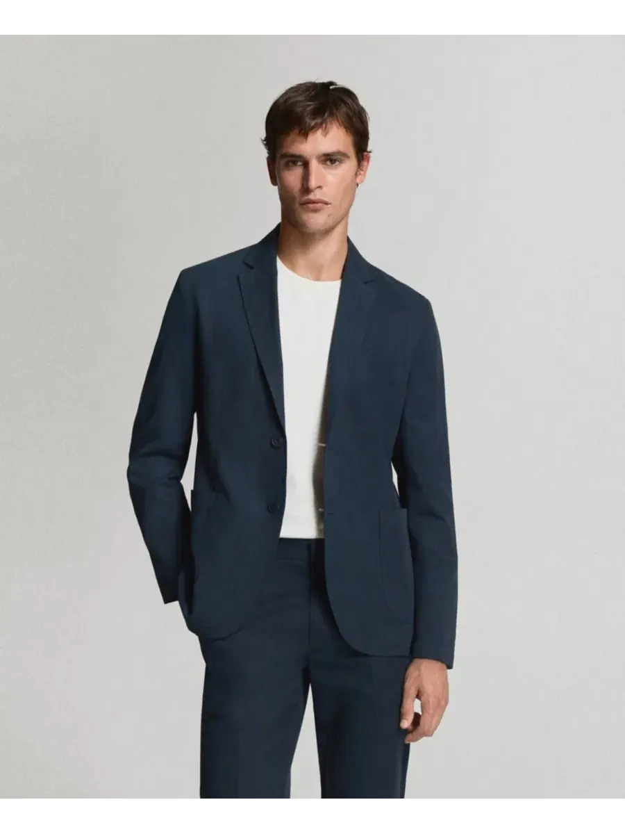 Пиджак мужской Slim Fit из льна и лиоцелла MANGO