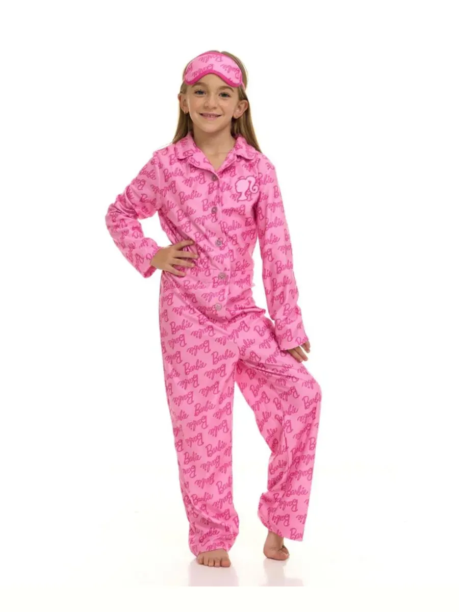 Комплект пижамы и маски для сна Barbie Classic Pink — изображение 2 из 3, классический розовый